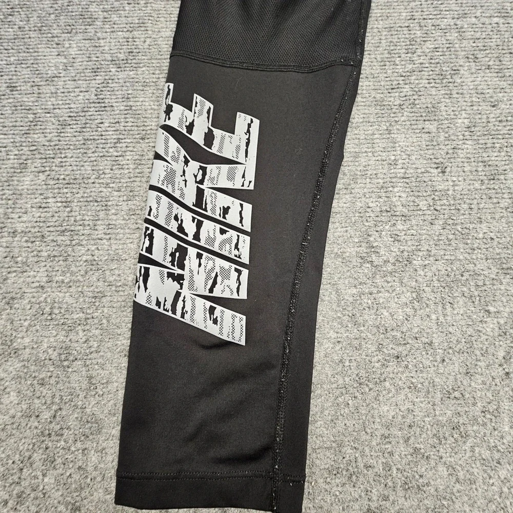 Nike Running Leggings Mens Large Black Dri-Fit Reflective Athletic Gym Tights L